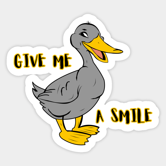 Give me a smile Sticker by Other Design